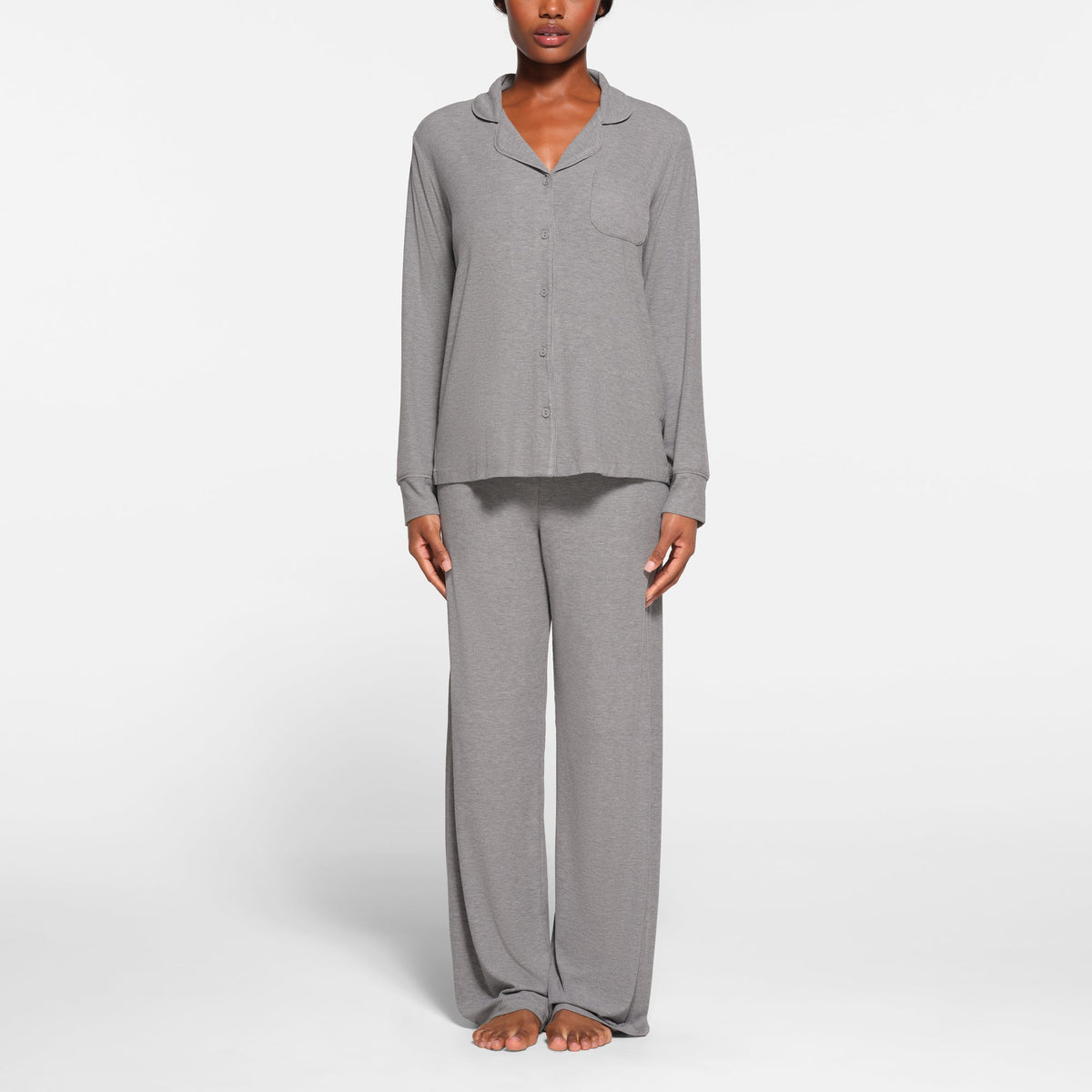 SOFT LOUNGE SLEEP SET | HEATHER GREY