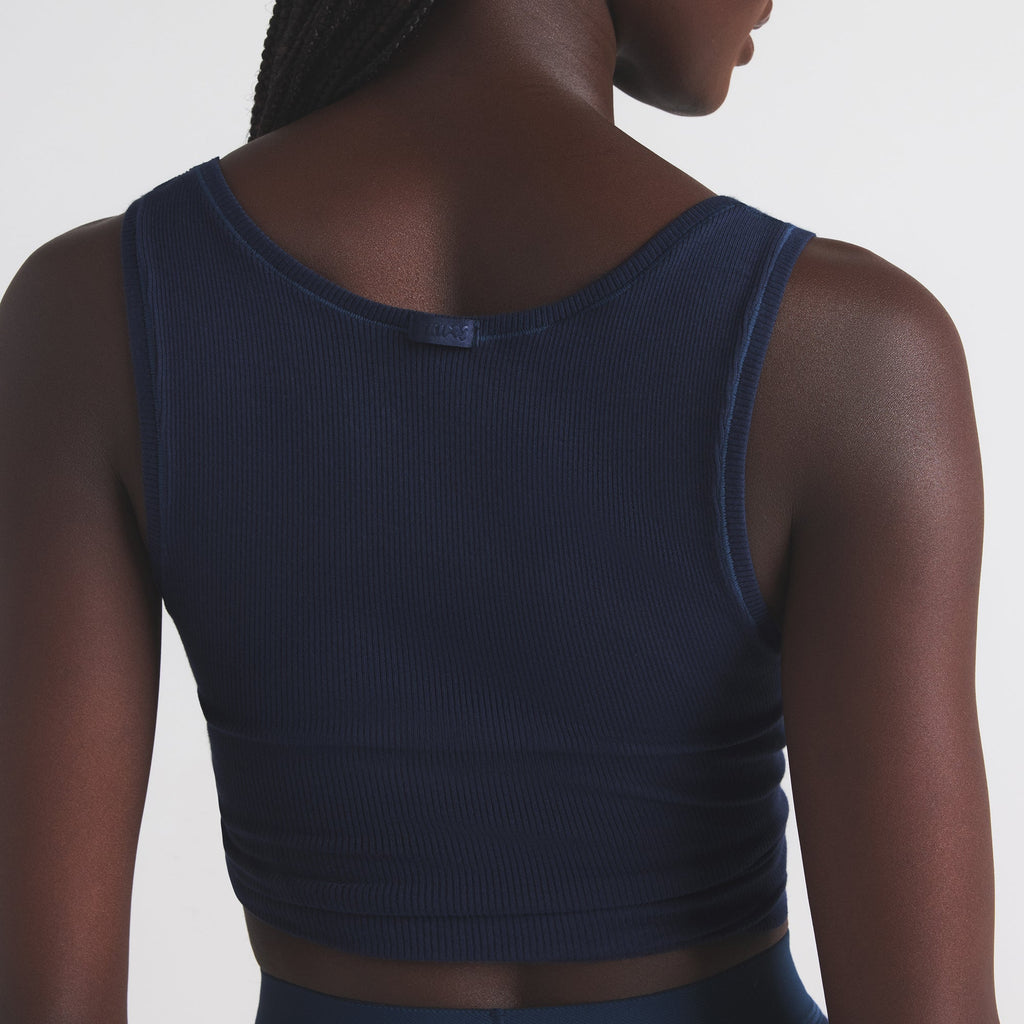 COTTON RIB TANK | NAVY