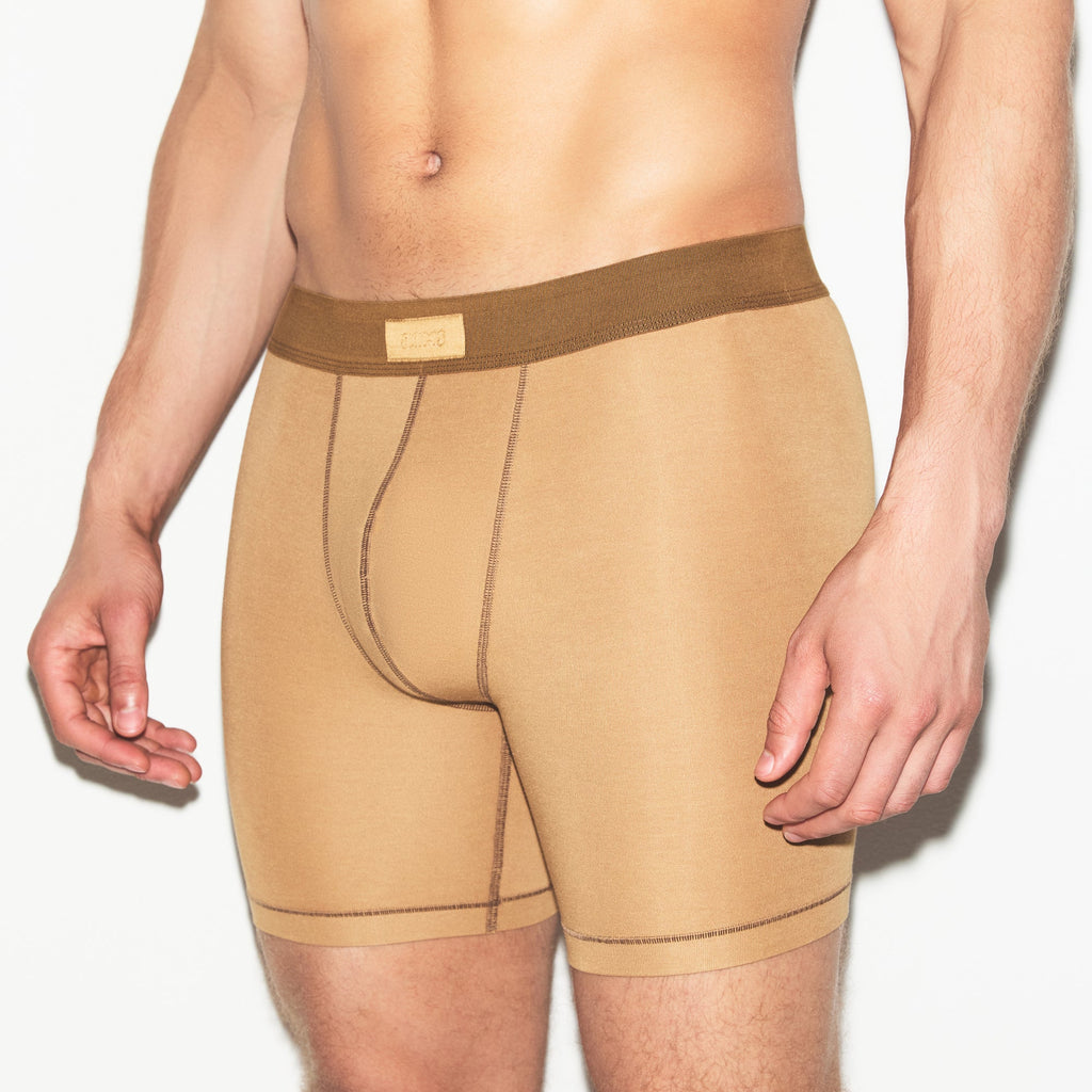 SKIMS COTTON MENS 5" BOXER BRIEF 3-PACK | RUSSET MULTI