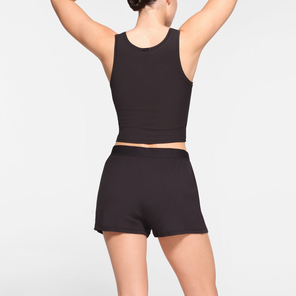 COTTON RIB LOOSE BOXER | SOOT