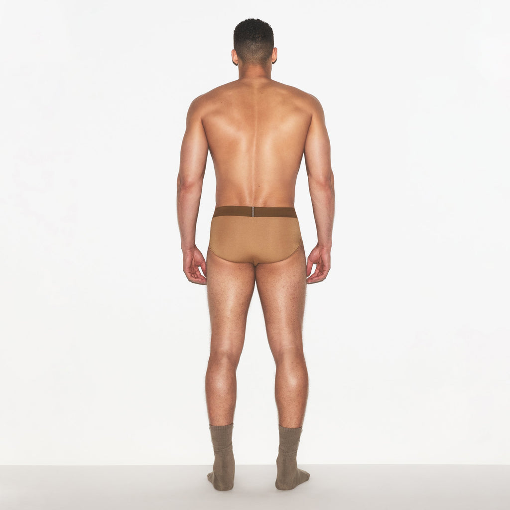 SKIMS COTTON MENS BRIEF | RUSSET