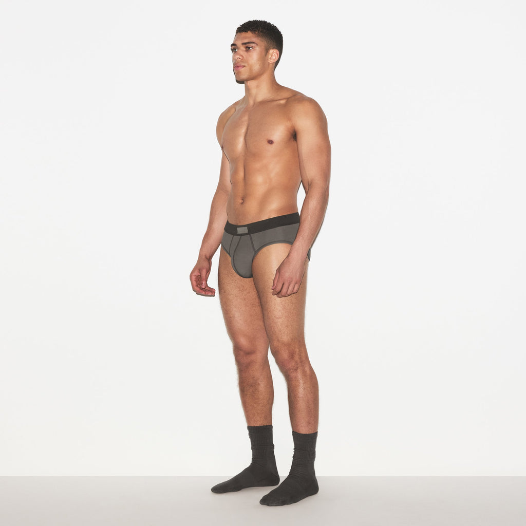SKIMS COTTON MENS BRIEF 3-PACK | HEATHER MULTI