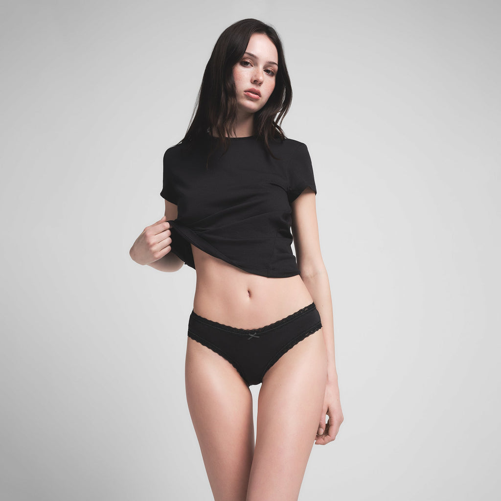 LIGHTWEIGHT COTTON LACE BRIEF | SOOT