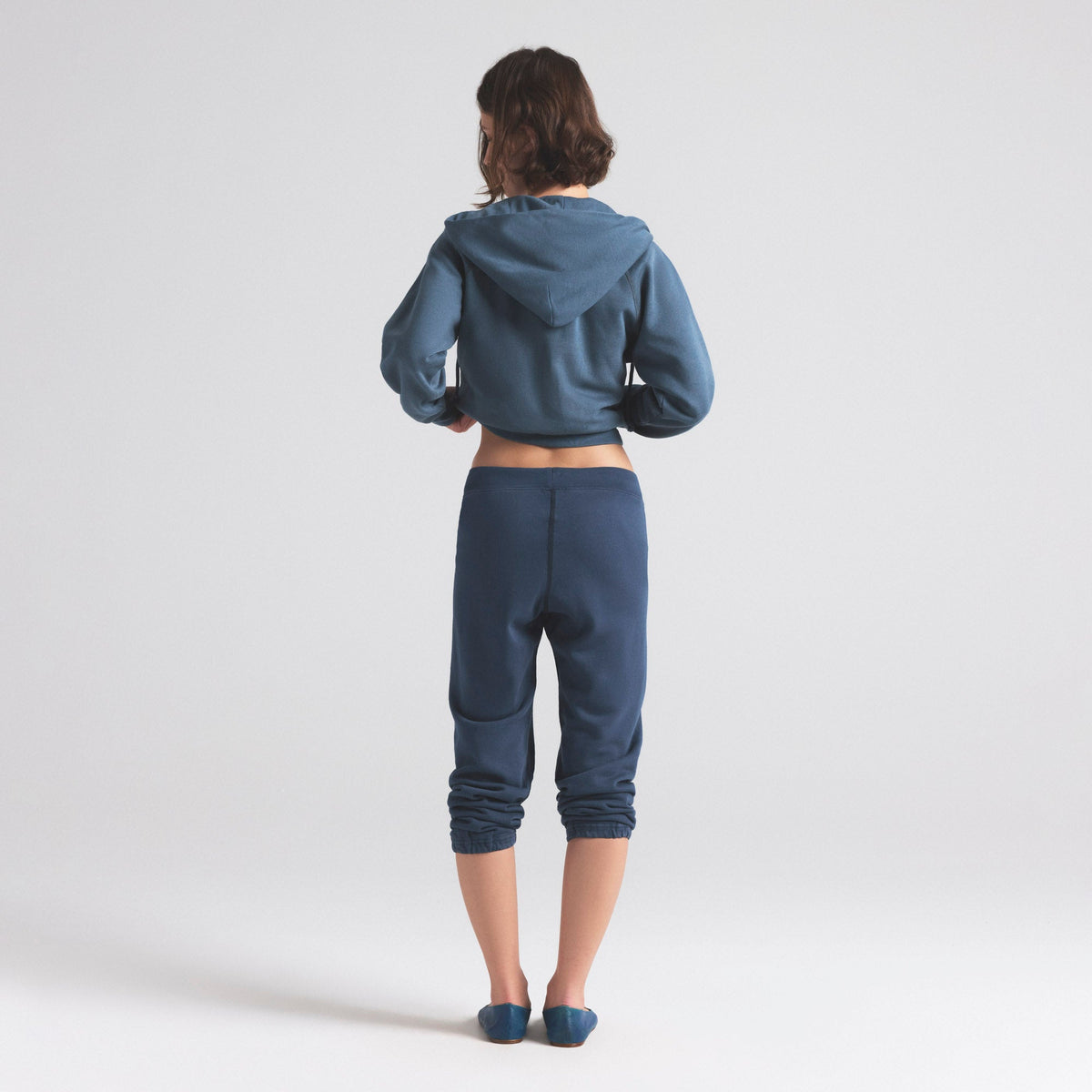 LIGHTWEIGHT FLEECE SHRUNKEN JOGGER | WASHED NAVY
