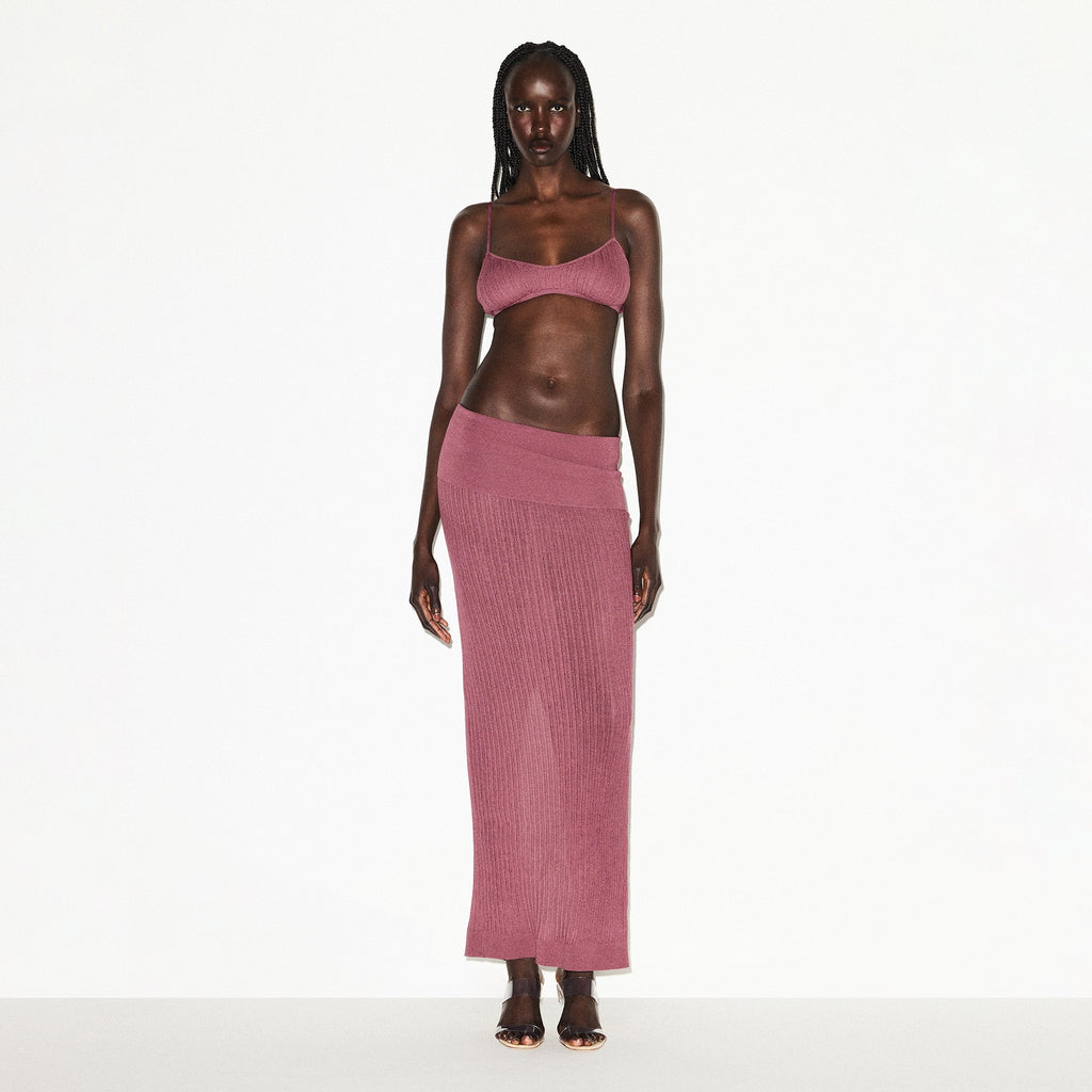 SHEER KNIT BRALETTE | BEET