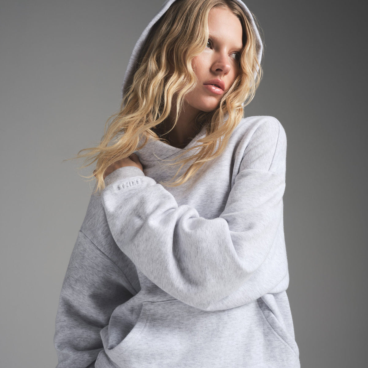 COTTON FLEECE CLASSIC HOODIE | LIGHT HEATHER GREY