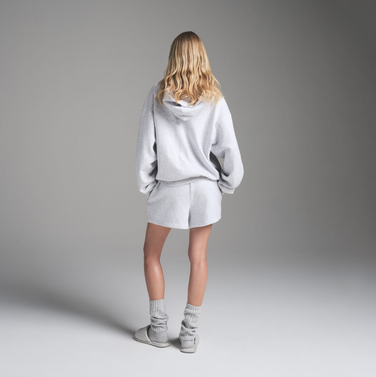COTTON FLEECE CLASSIC HOODIE | LIGHT HEATHER GREY