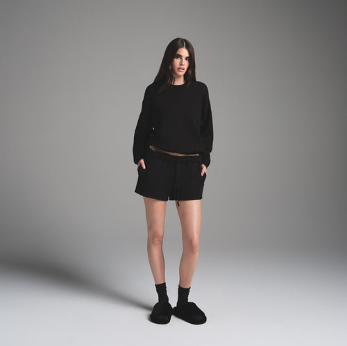COTTON FLEECE CLASSIC CREWNECK | ONYX