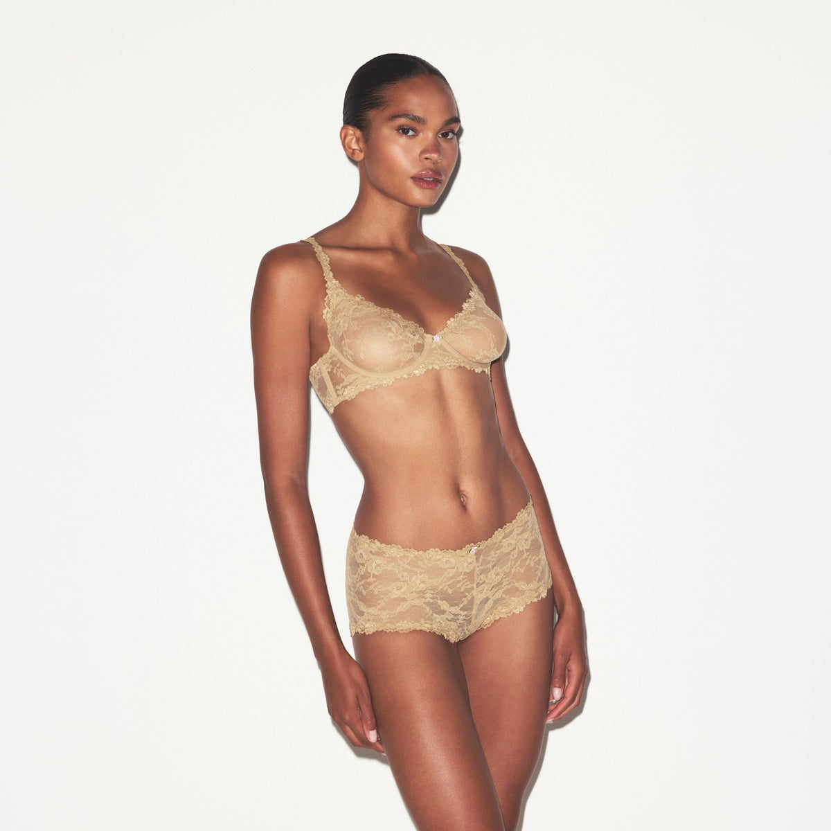 STRETCH LACE BOY SHORT | DELTA