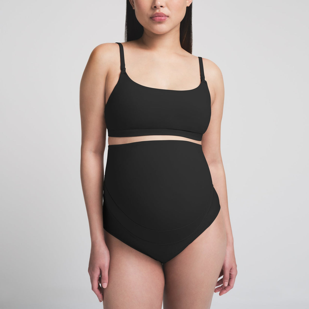 FITS EVERYBODY MATERNITY BANDED HIGH-WAISTED BRIEF | ONYX