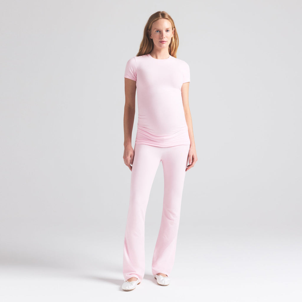 COTTON JERSEY MATERNITY FOLDOVER PANT | CHERRY BLOSSOM