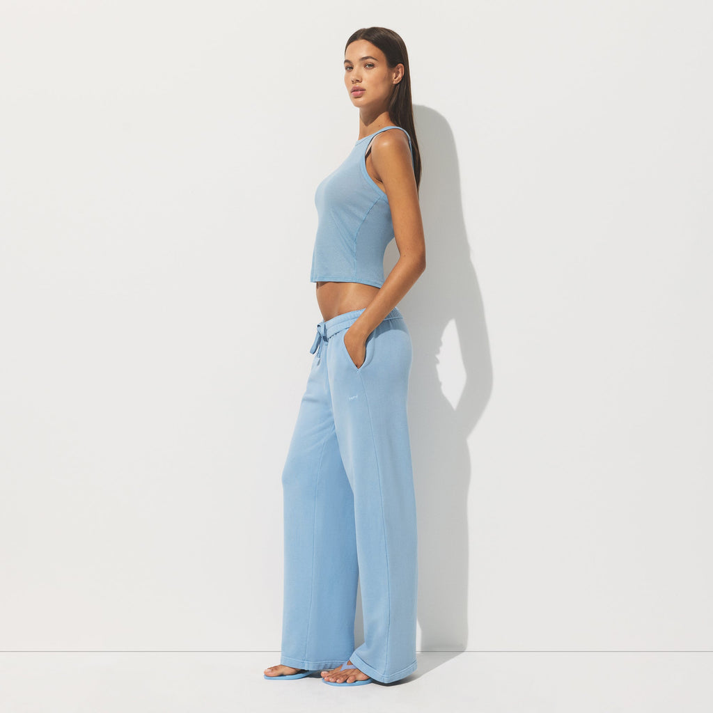FRENCH TERRY STRAIGHT LEG PANT | BLUE BELL