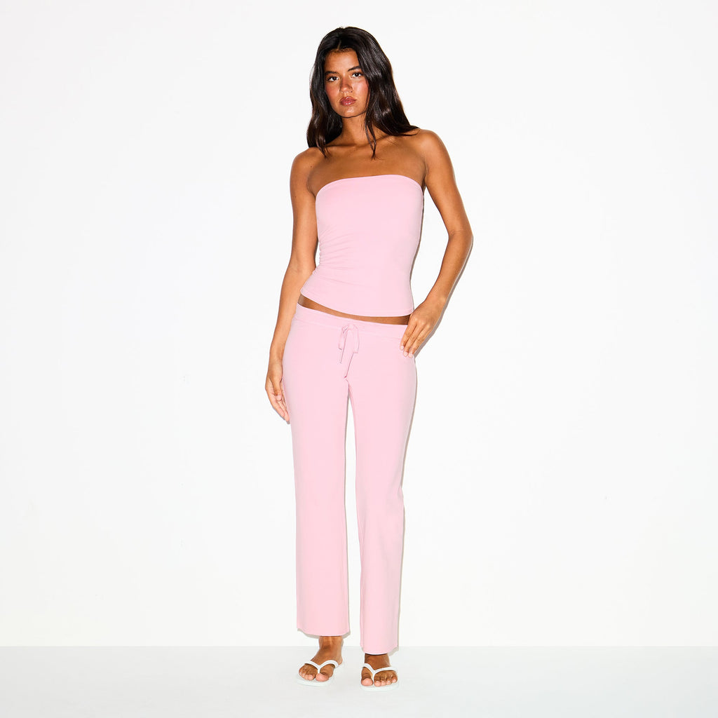 COTTON JERSEY LOW RISE CROP PANT | HALITE