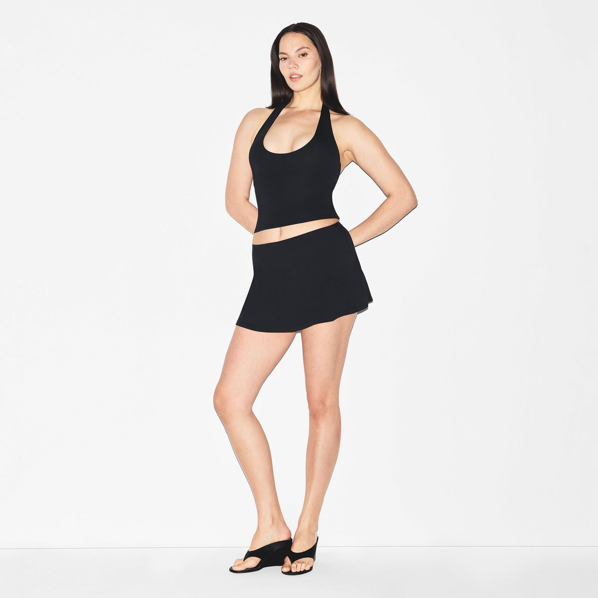 SMOOTH LAYERS MINI SKORT | OBSIDIAN