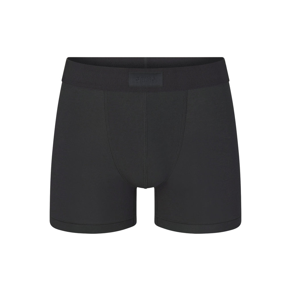 SKIMS COTTON MENS 3" BOXER BRIEF | ONYX