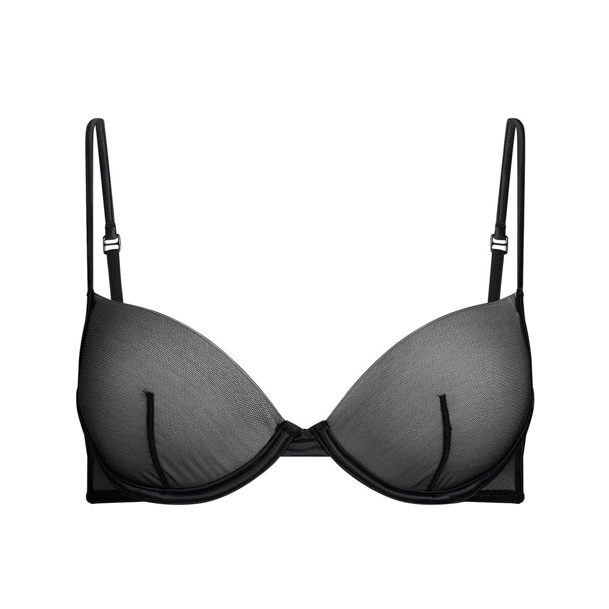 INVISIBLE PLUNGE BRA | OBSIDIAN