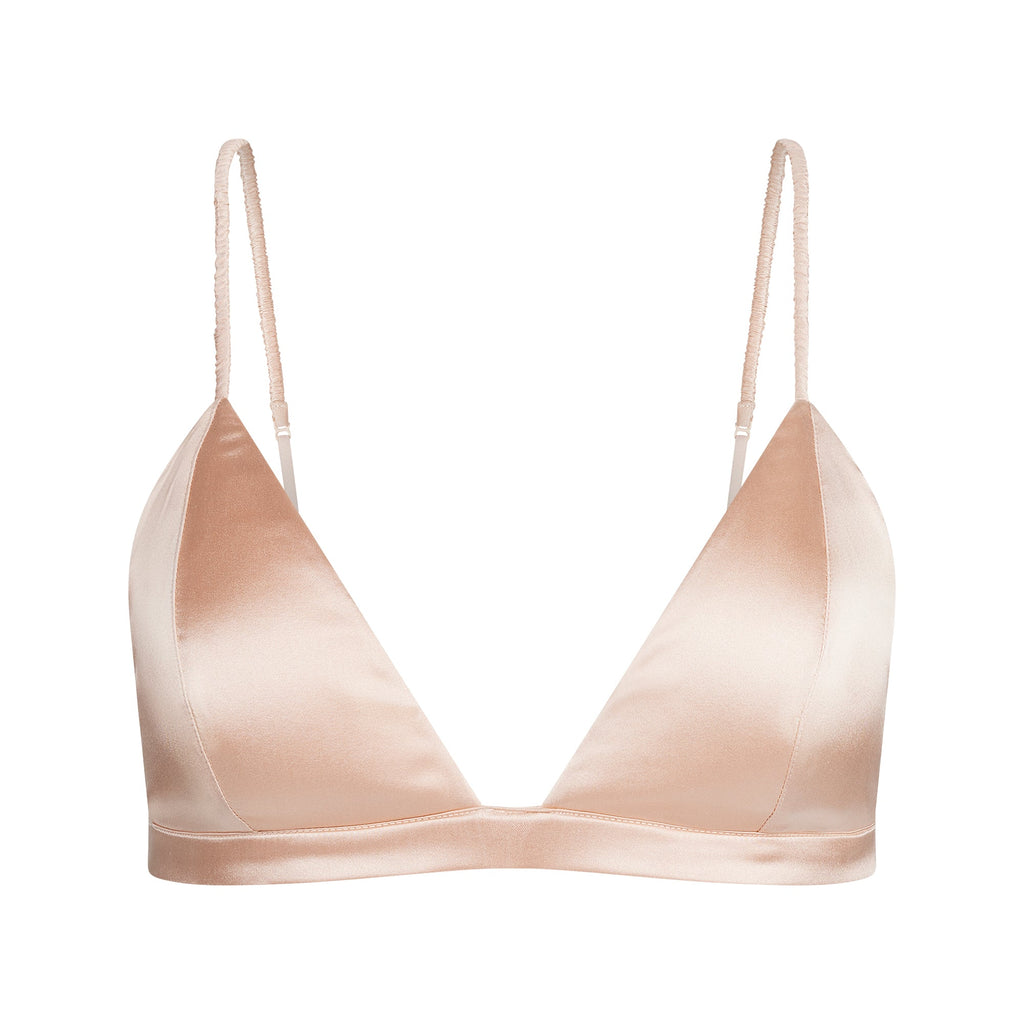 SILK LIGHTLY LINED TRIANGLE BRALETTE | VILLA