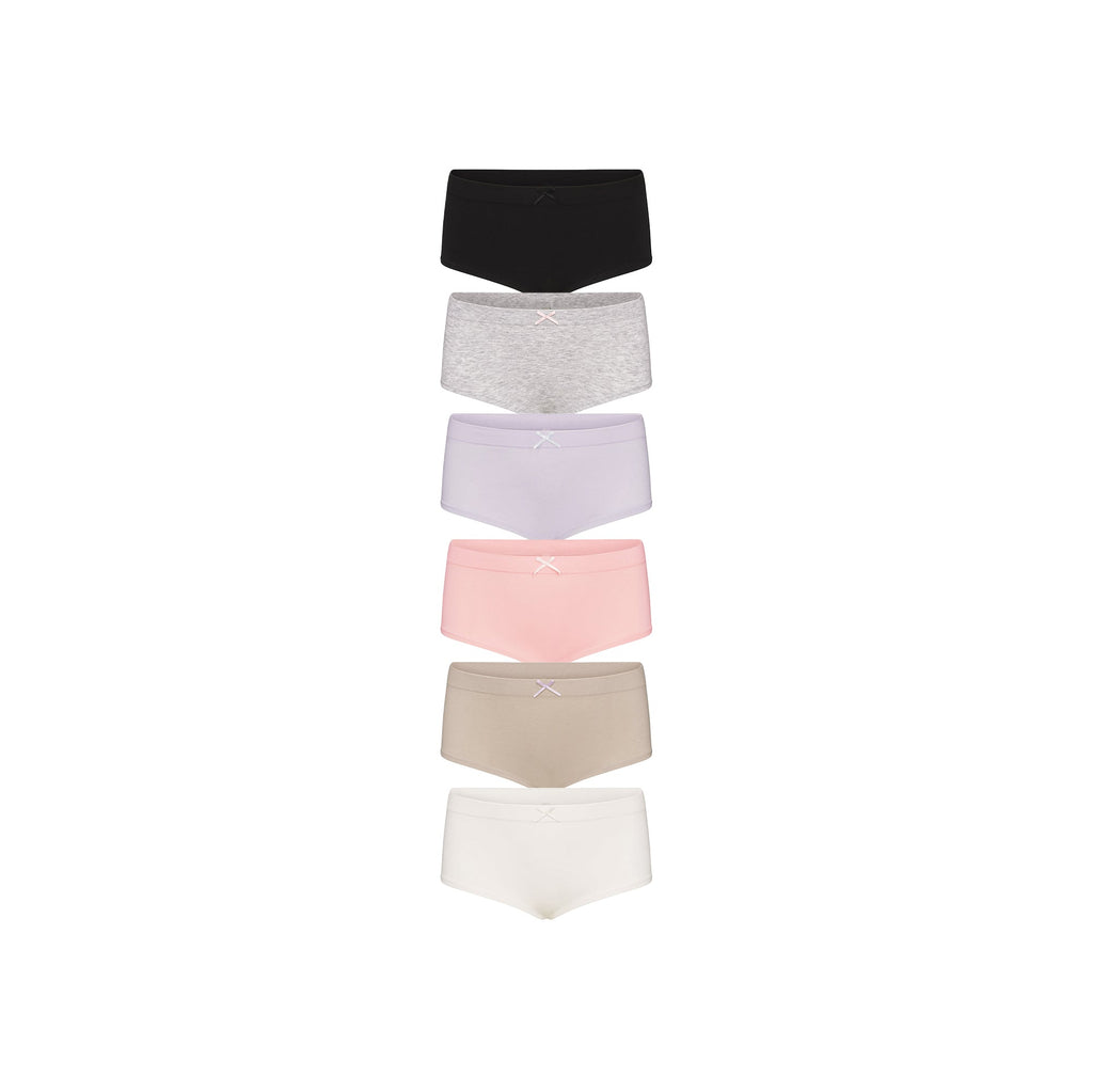COTTON SEAMLESS JUNIORS BRIEF 6-PACK | BALLET WIND MULTI