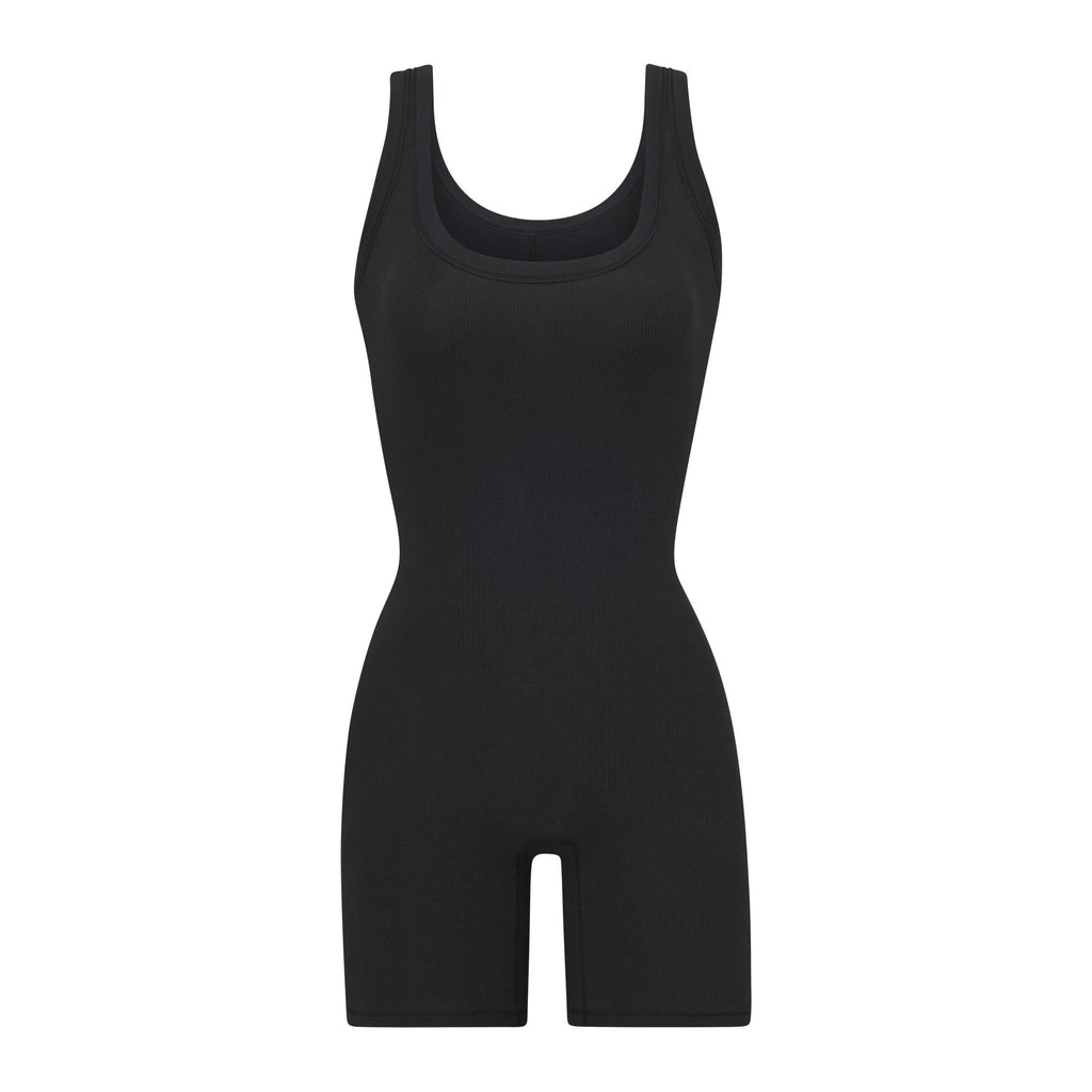 COTTON RIB ONESIE | SOOT