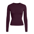 COTTON JERSEY LONG SLEEVE T-SHIRT | CURRANT