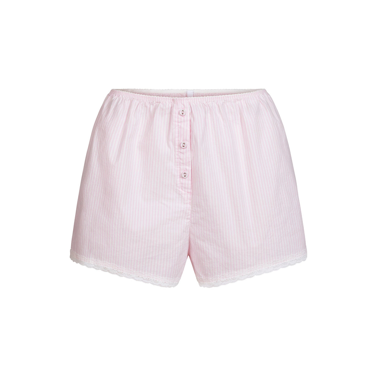 COTTON POPLIN SLEEP SHORT | CHERRY BLOSSOM STRIPE