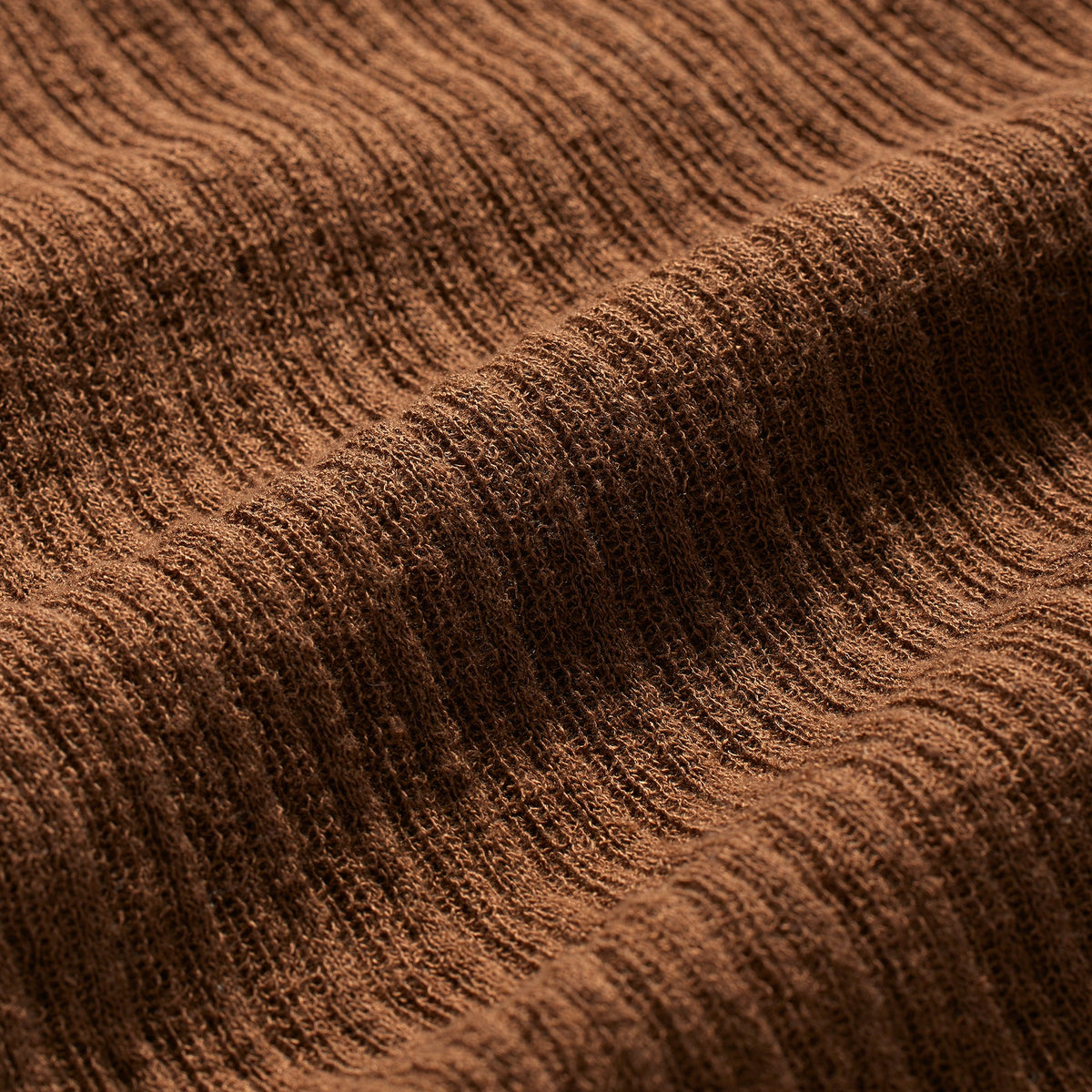 SHEER KNIT LONG SLEEVE HENLEY | BISON