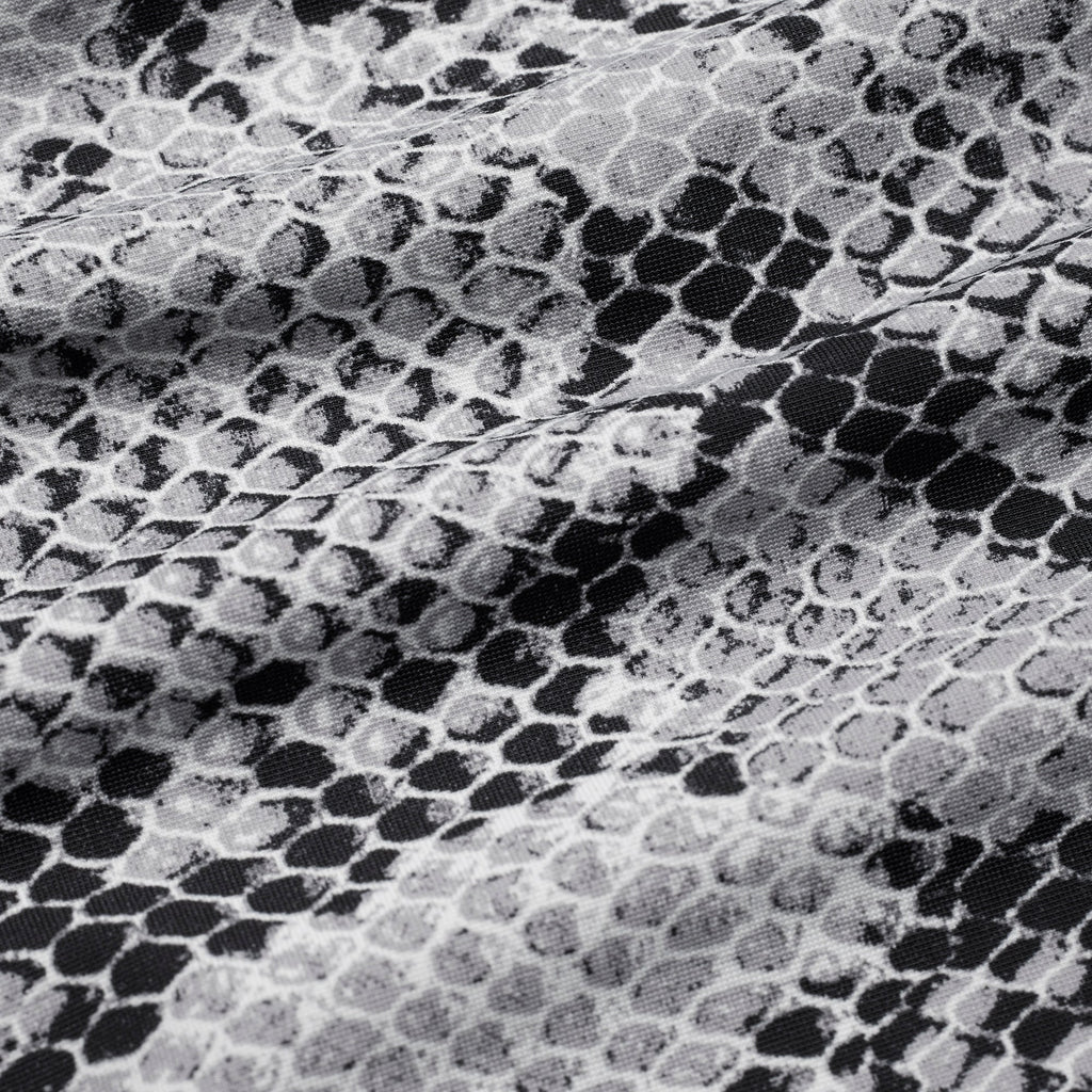 CLING MATTE LONG SLEEVE BUTTON UP | CHROME SNAKESKIN PRINT