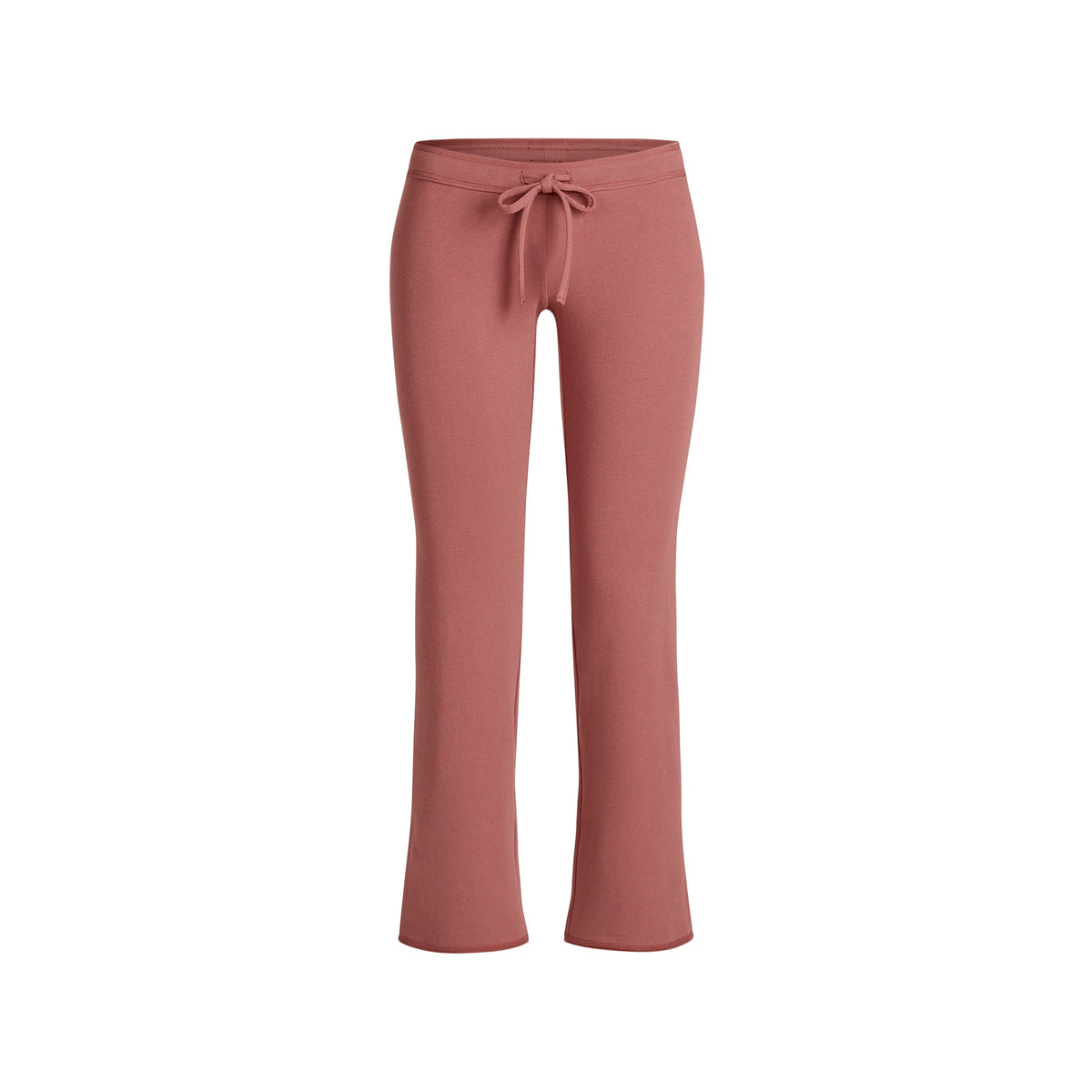 COTTON JERSEY LOW RISE CROP PANT | REDWOOD