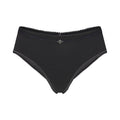 LIGHTWEIGHT COTTON LOGO PICOT HIPSTER | SOOT