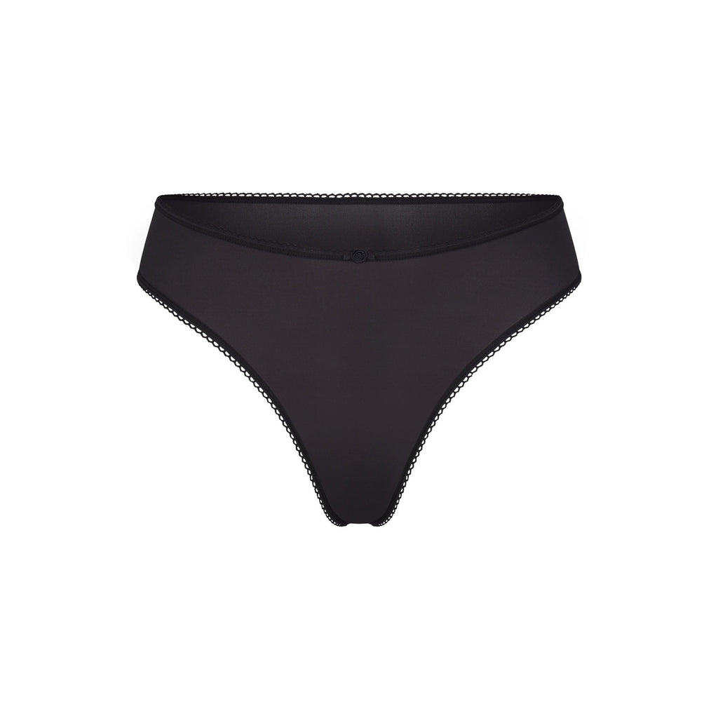 FITS EVERYBODY PICOT THONG | ONYX