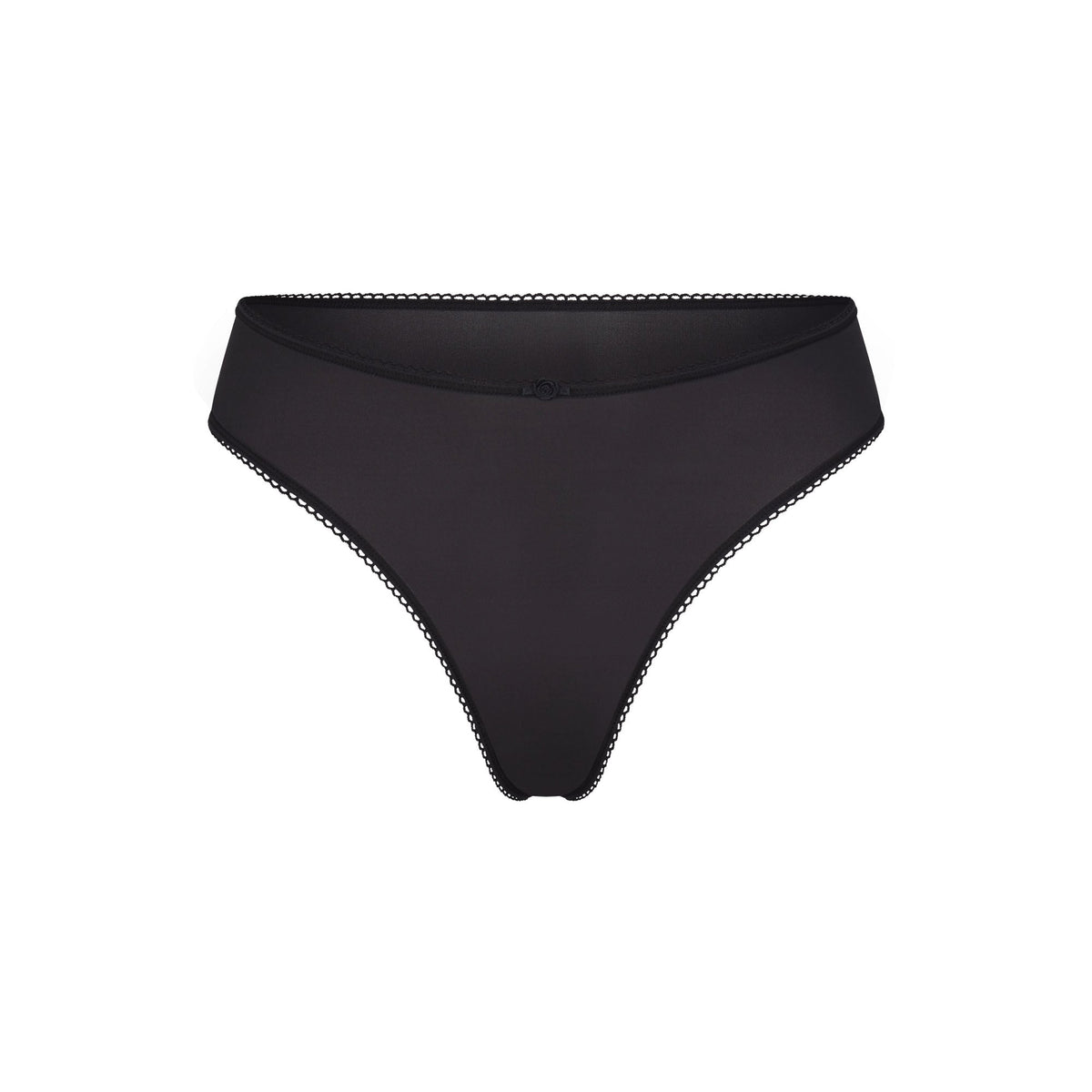 FITS EVERYBODY PICOT THONG | ONYX