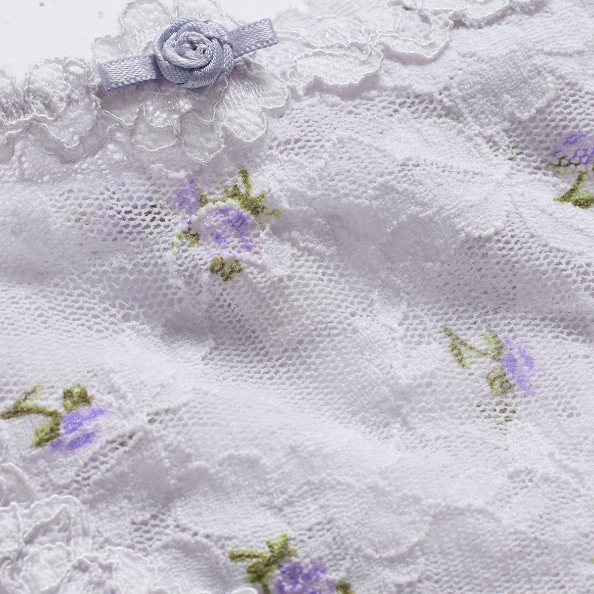 STRETCH LACE DIPPED THONG | WIND ROSEBUD PRINT