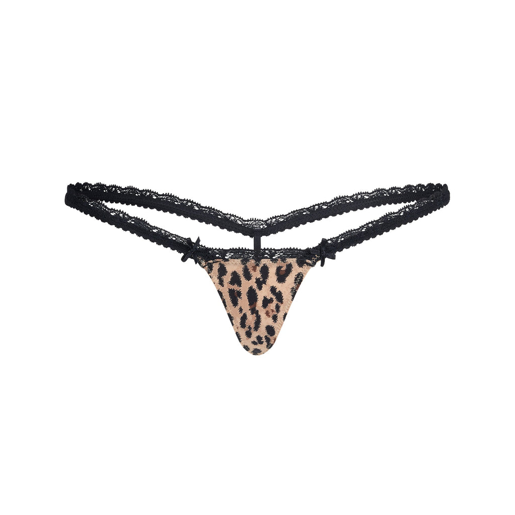 FITS EVERYBODY LACE MICRO THONG | SIENNA JAGUAR PRINT