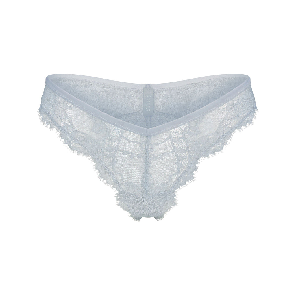 VELVET LACE DIPPED THONG | PLATINUM HEART BREAKER