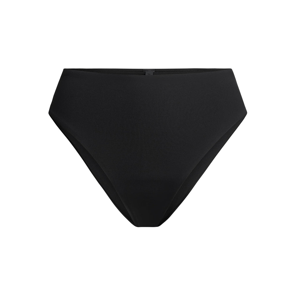 SIGNATURE SWIM HIGH-WAISTED BIKINI BOTTOM | ONYX