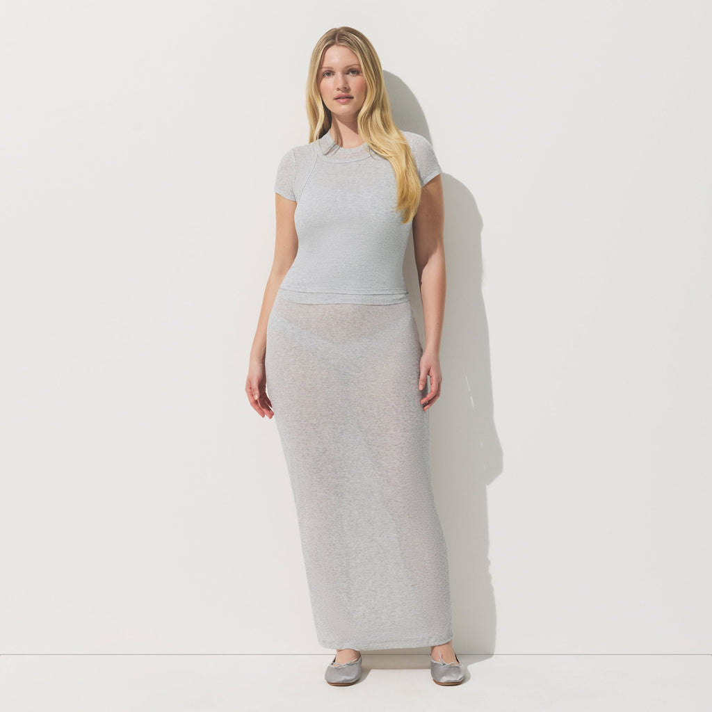 SHEER RIB TANK | LIGHT HEATHER GREY