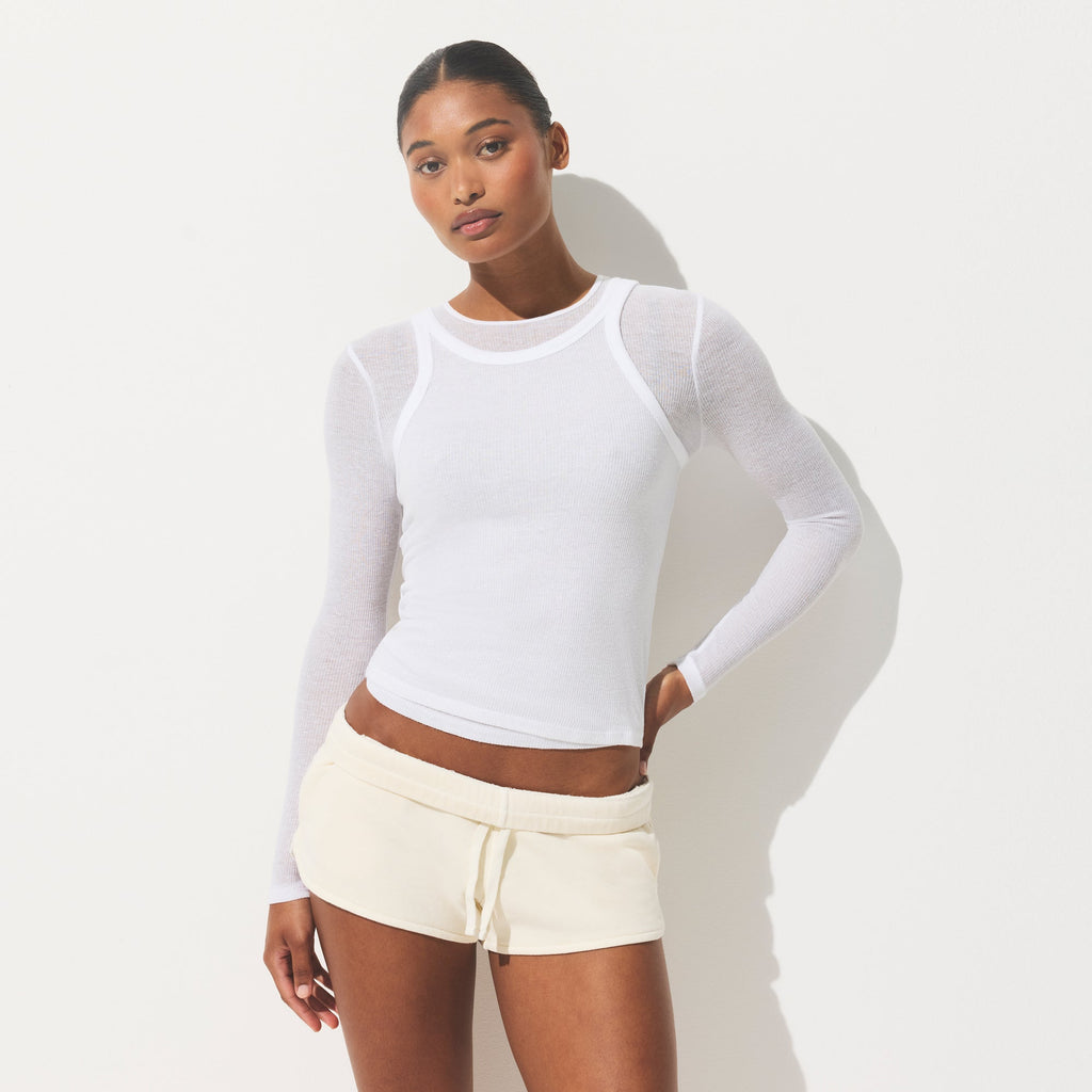 SHEER RIB TANK | SNOW