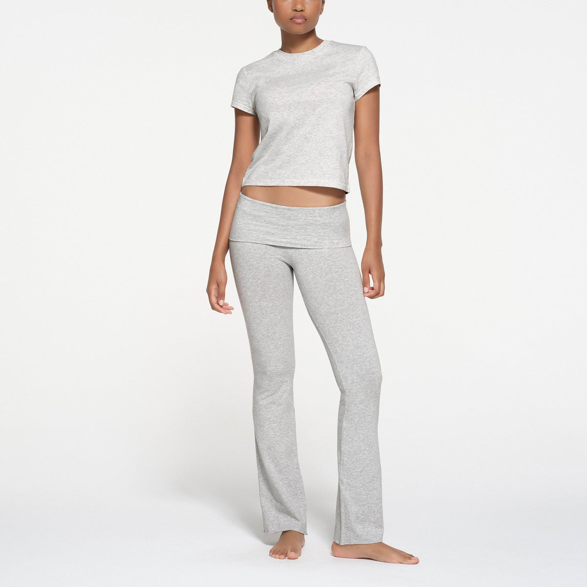 RELAXED TEES SHRUNKEN T-SHIRT | LIGHT HEATHER GREY