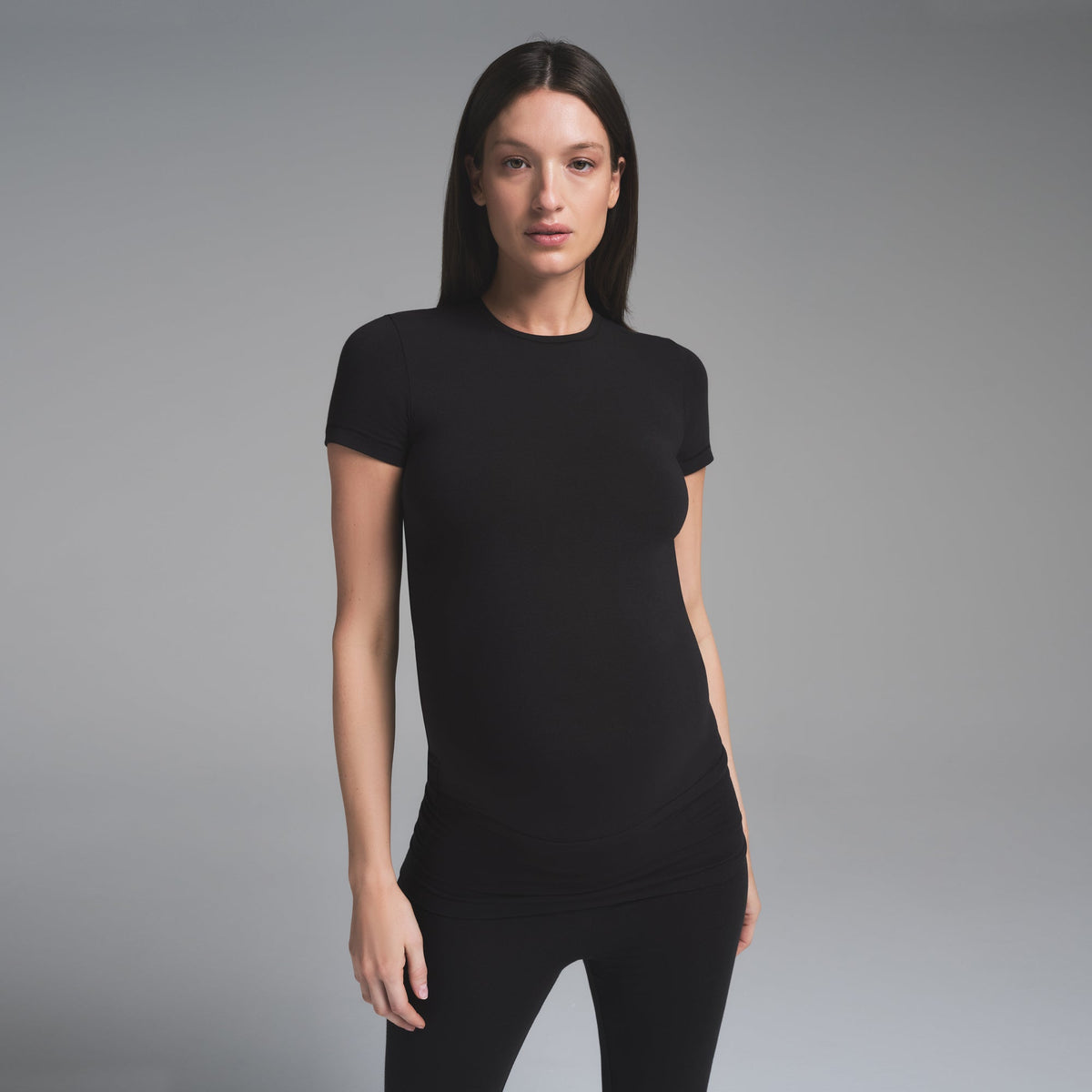 COTTON JERSEY MATERNITY T-SHIRT | SOOT
