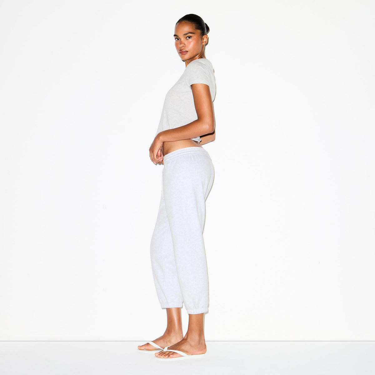 WORN IN JERSEY BABY V NECK TEE | LIGHT HEATHER GREY