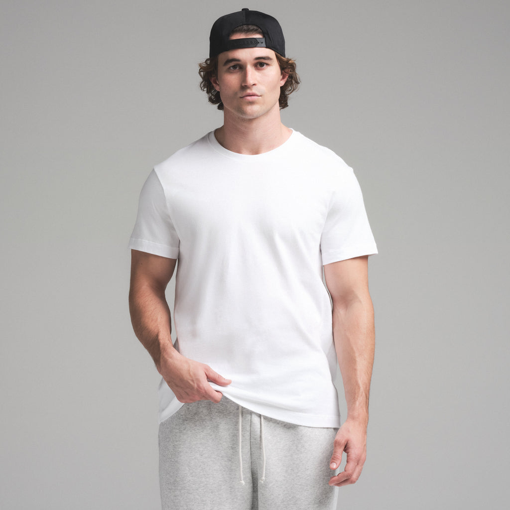 SKIMS COTTON MENS CLASSIC T-SHIRT | CHALK